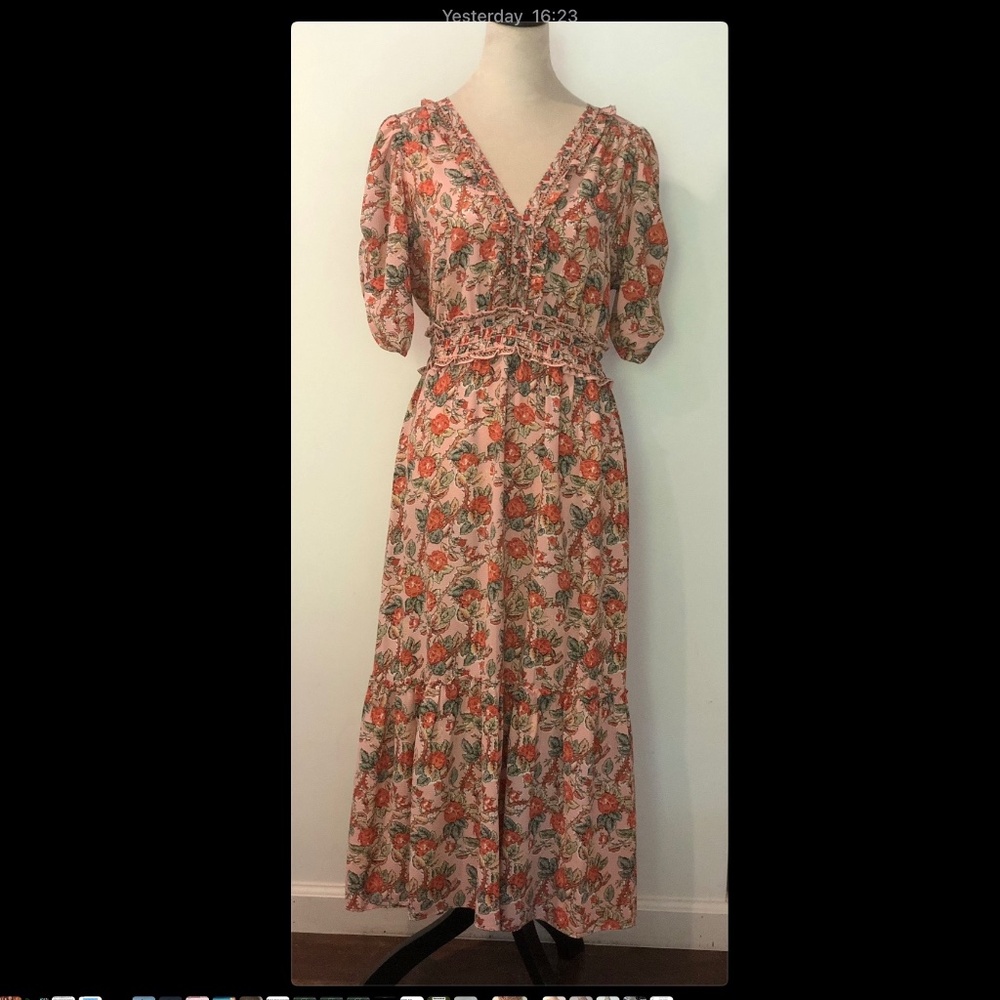 Wedding guest dress - Max Studio, blush rose, midi length, L